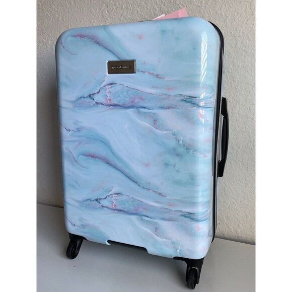 JUICY COUTURE 25” Hardcase Upright Wheeled Spinner Iridescent Marble Suitcase - Picture 2 of 11